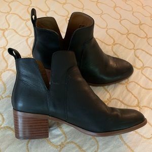 Franco Sarto Black Leather Booties